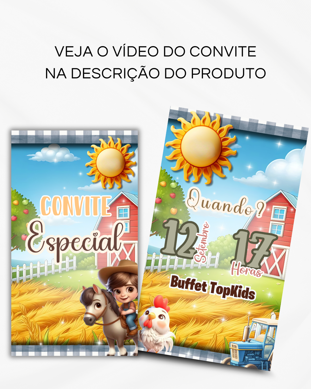 Convite Animado de Página - Fazendinha Menino (vídeo) - Imagem 2