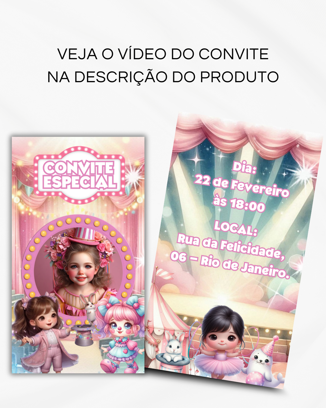 Convite Animado de Página - Circo Menina (vídeo) - Imagem 2