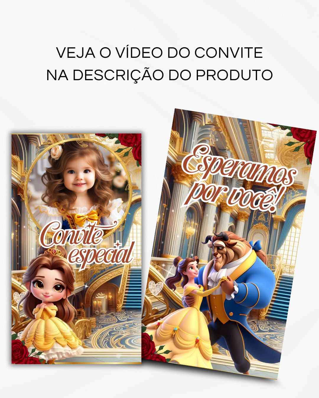 Convite Animado de Página - A Bela e a Fera (vídeo) - Imagem 2