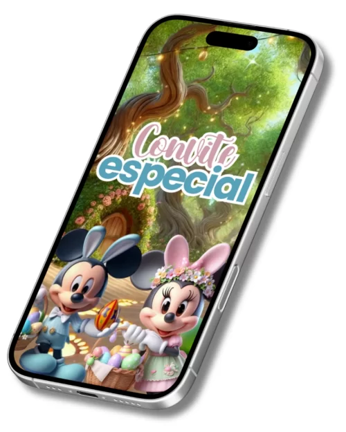 Convite Animado de Página - Páscoa Mickey (vídeo)