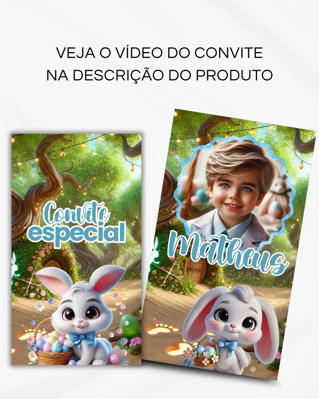 Convite Animado de Página - Páscoa Menino (vídeo) - Imagem 2
